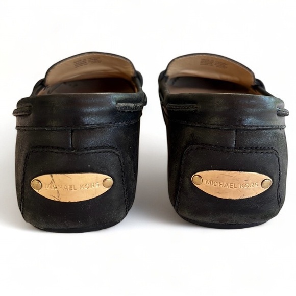 Michael Kors Daisy Leather Moccasin Loafer Black Size 8 - Picture 2 of 6